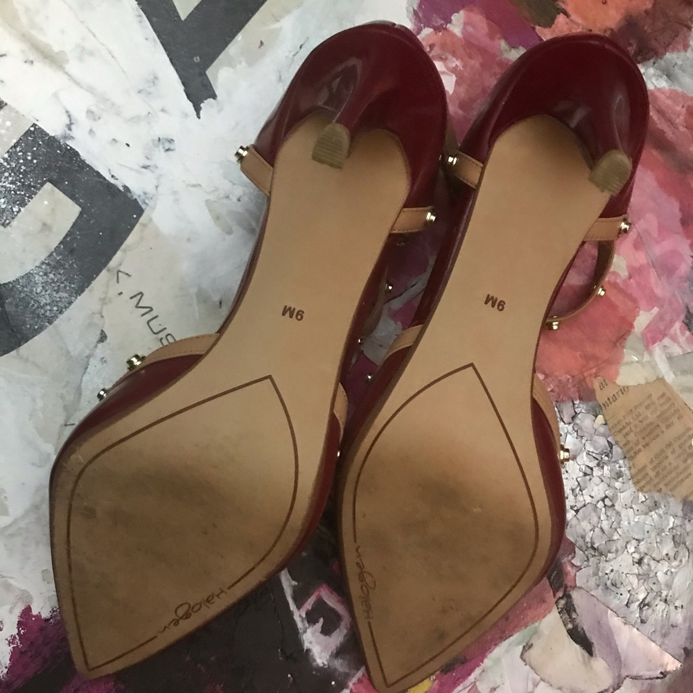 Halogen Red Studded Heels - Picture 7 of 10
